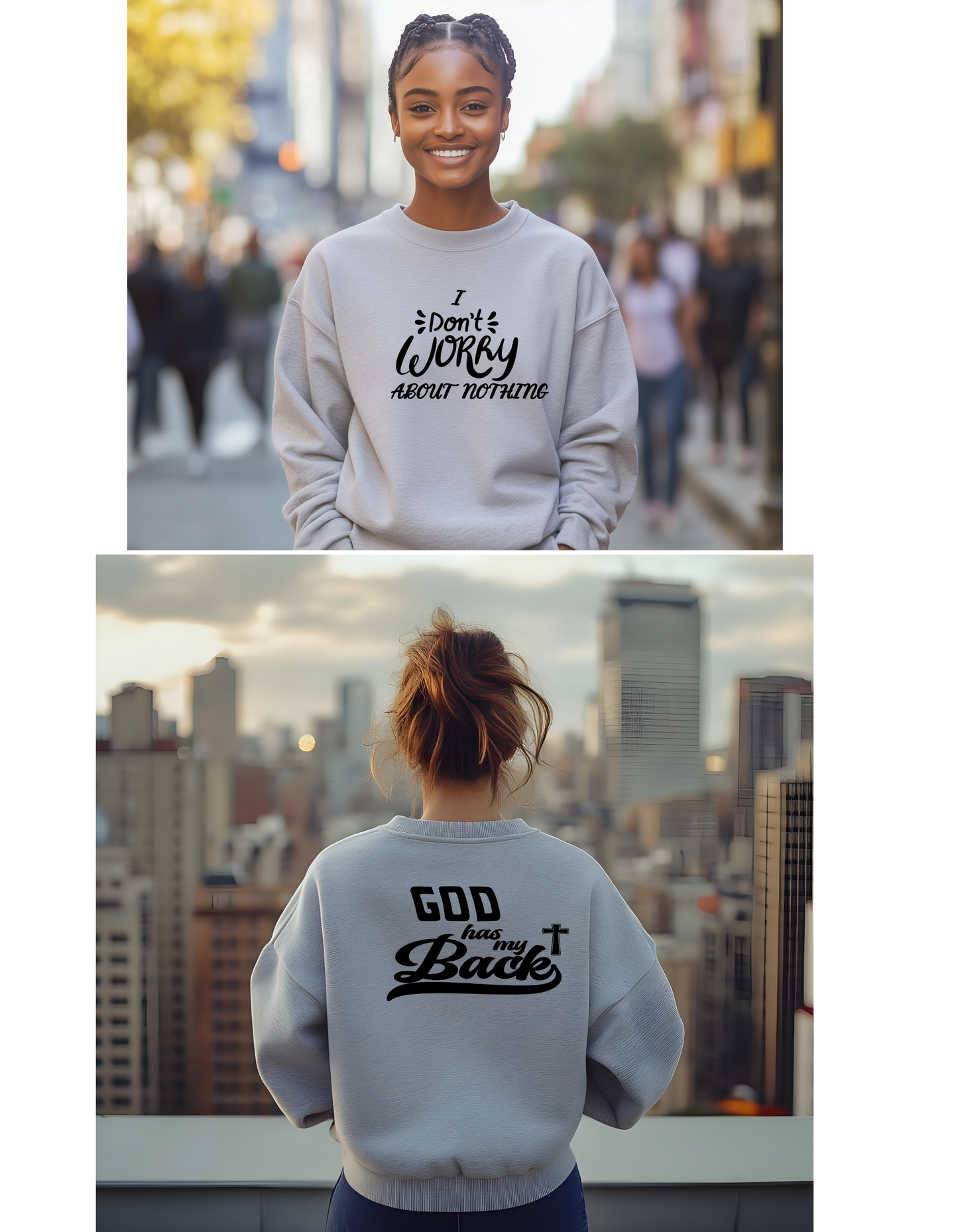 I don't worry about nothing sweatshirt