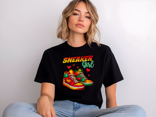 sneaker girl black history tshirt