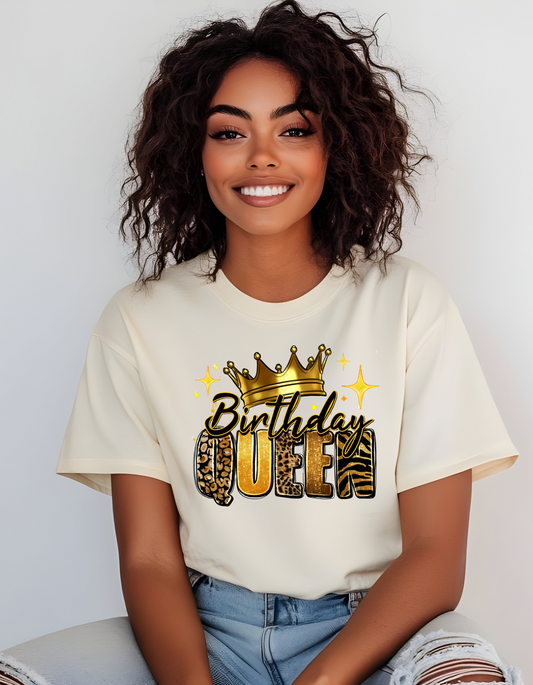 Gold Crown Birthday Queen Tshirt