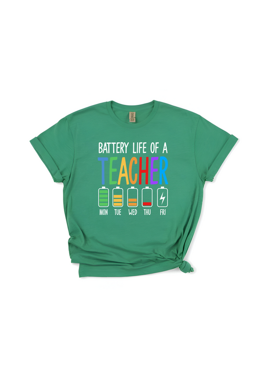 Battery life of a teacher tshirt