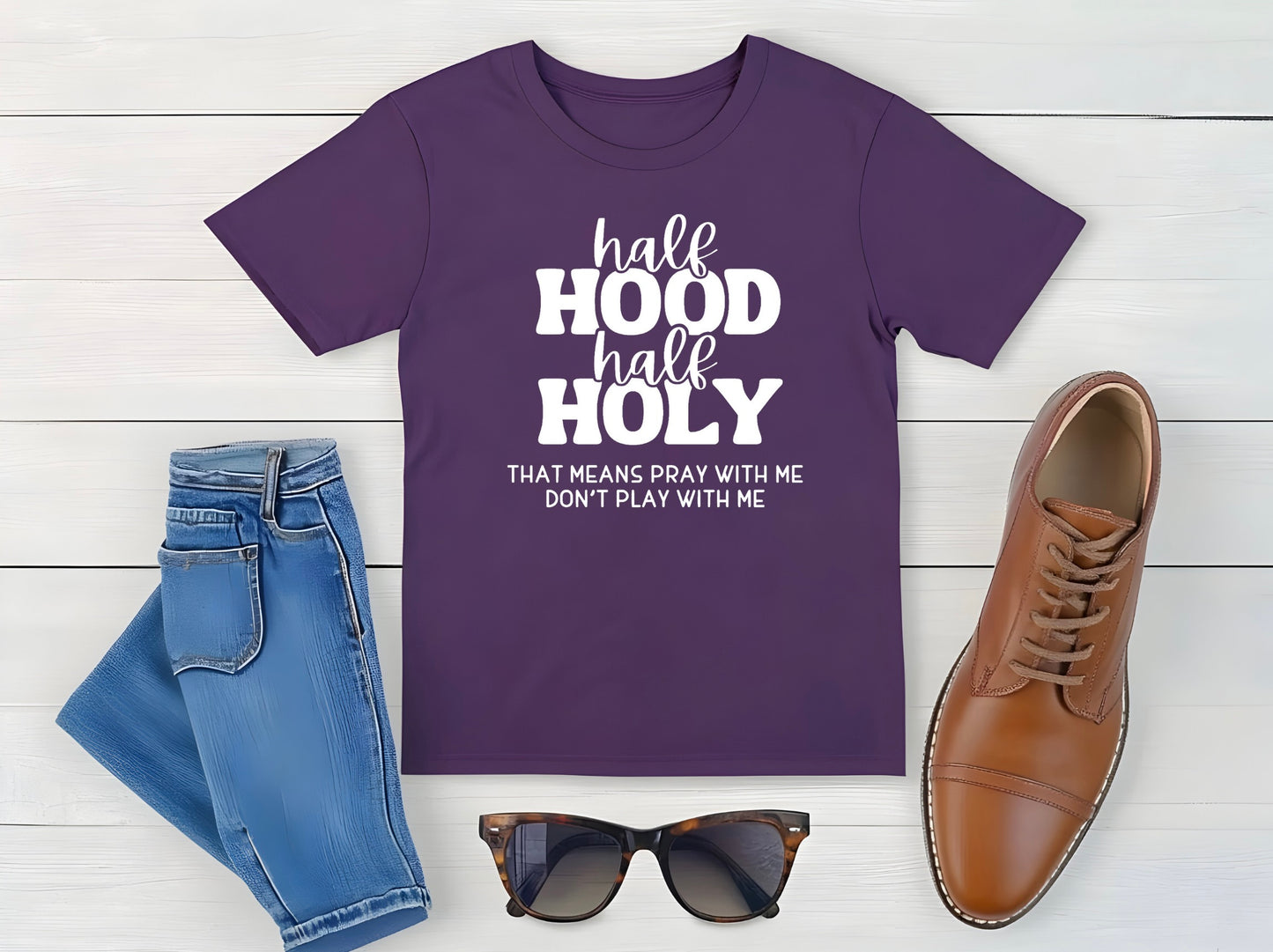 Half Hood Half Holy T-shirt