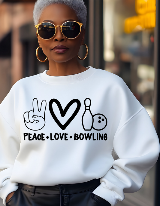 Peace Love Bowling Sweatshirt